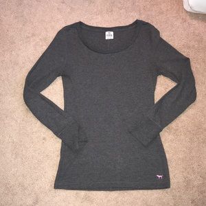 VS PINK gray long sleeve thermal